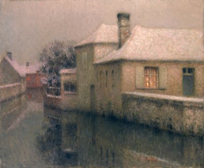 Nemours (Seine bij Marne) c.1903 door Henri Eugene Augustin Le Sidaner